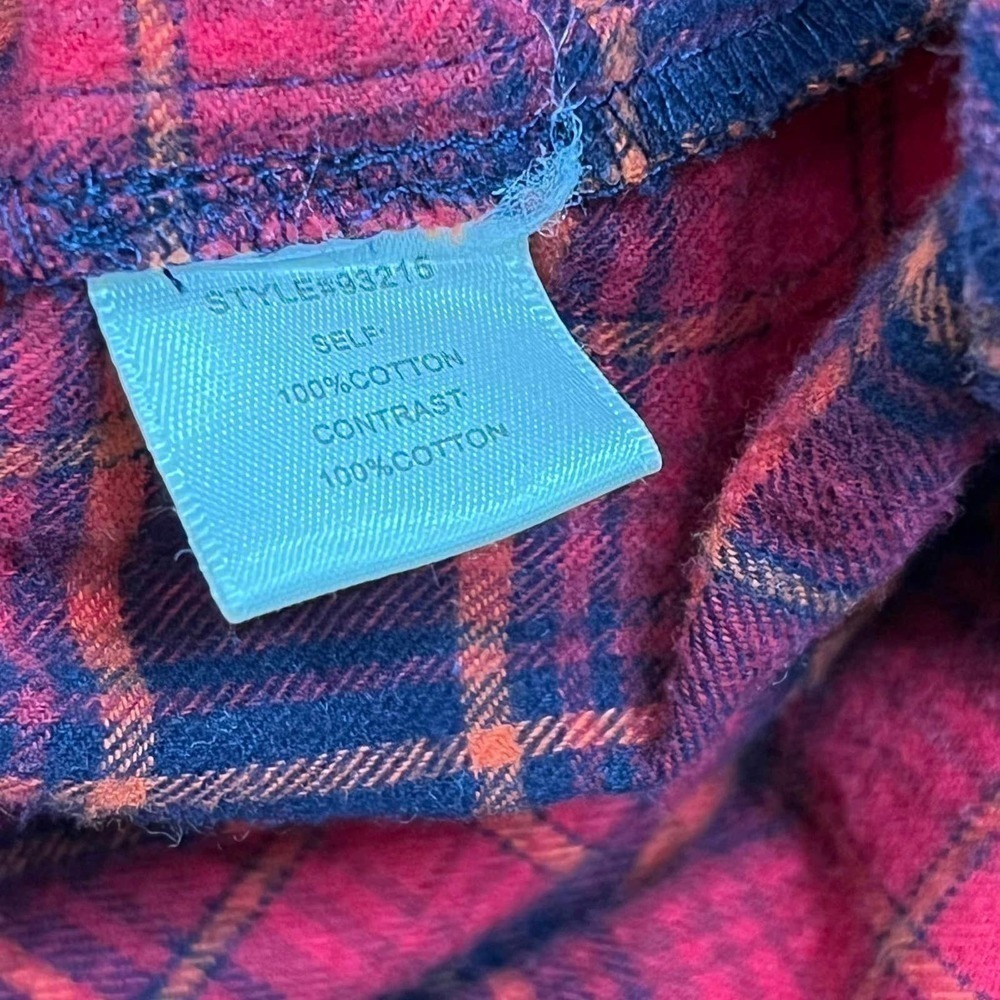 Skies Are Blue Flannel Dress Red Black Plaid‎ Long Sleeve Size XS - Picture 8 of 12